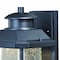 Vaxcel Freeport Aluminum 1 Light LED Dusk to Dawn Black Outdoor Wall Lantern Clear Glass T0309 - alternate 5